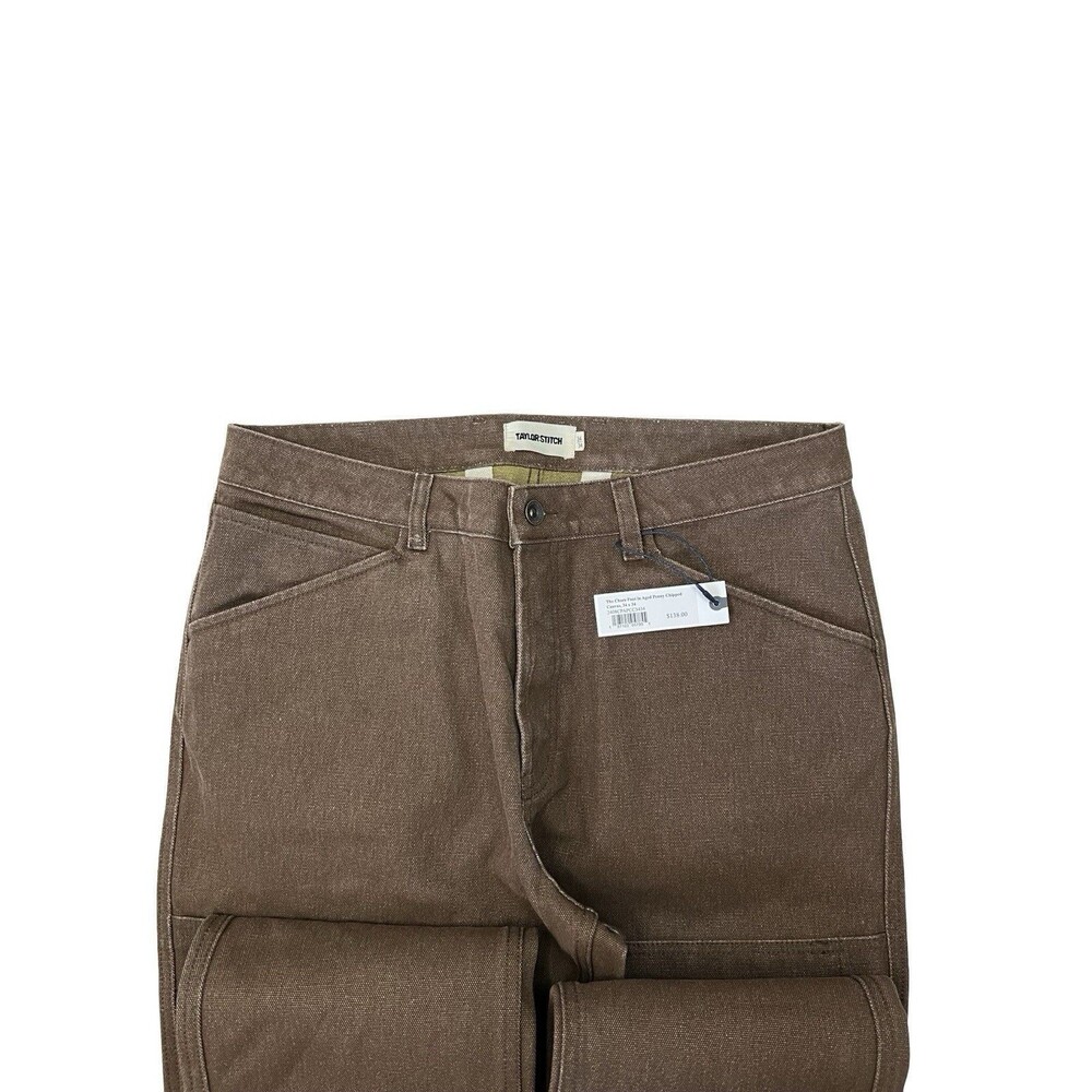Taylor Stitch The Chore Pant Aged Penny Chipped Canvas Men’s 34x34 Organic NWT - Picture 2 of 3
